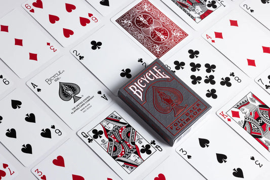 Bicycle Metalluxe Red Foil Back Crimson Playing Cards