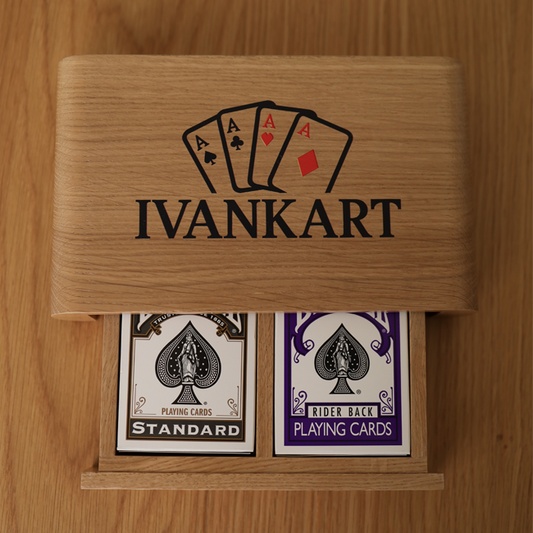 Duo Slide Oak Case for Playing Cards