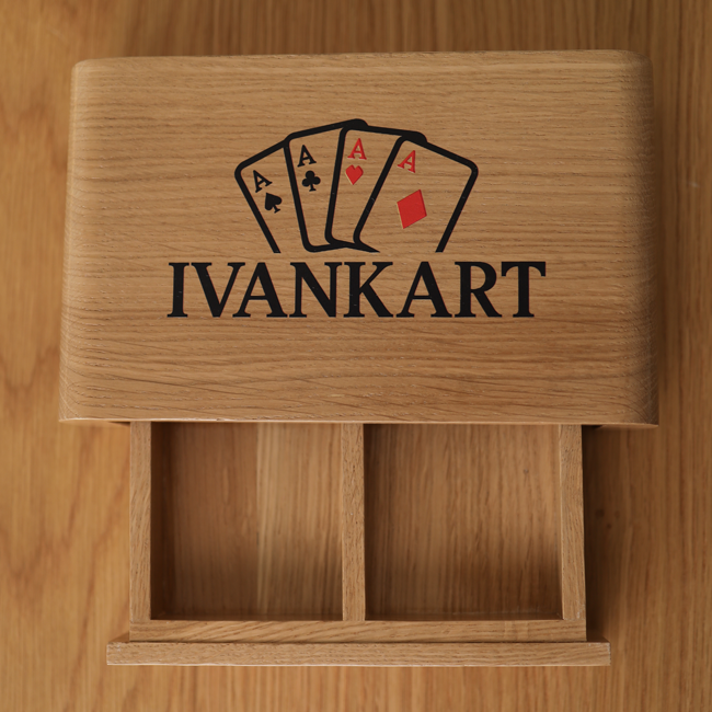 Duo Slide Oak Case for Playing Cards