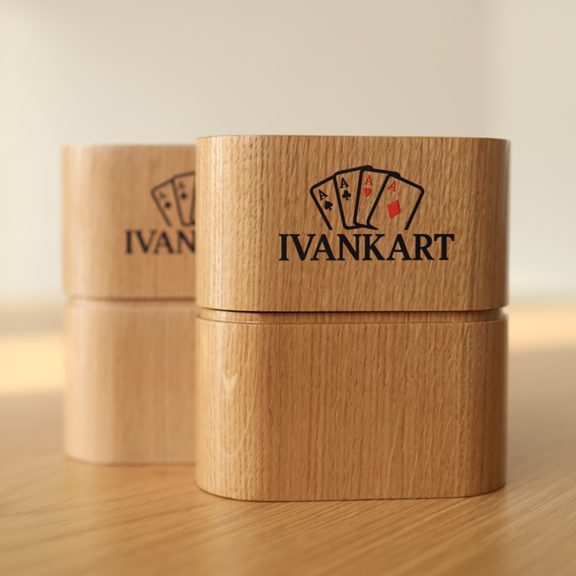 Set Oak Duo Case + 2 Decks Bicycle Surena Navy and Gold Trim Back