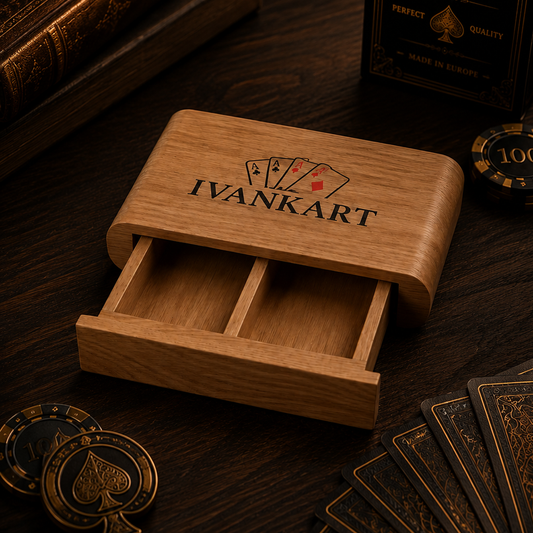 Duo Slide Oak Case for Playing Cards