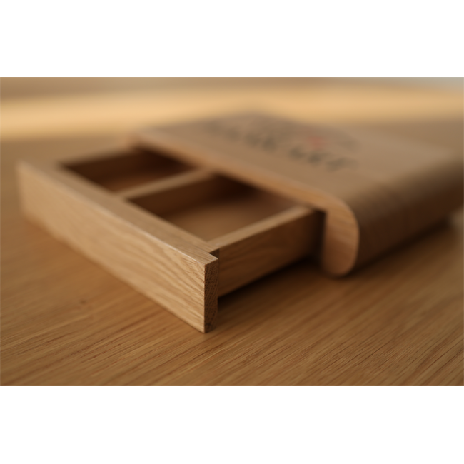 Set Oak Duo Slide Case + 2 Decks Vittoria Di Viritas Playing Cards