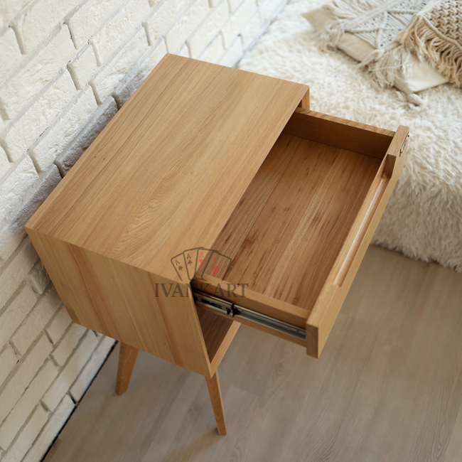 Oak Handcrafted Bedside Table