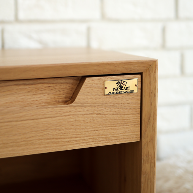 Oak Handcrafted Bedside Table