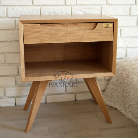 Oak Handcrafted Bedside Table