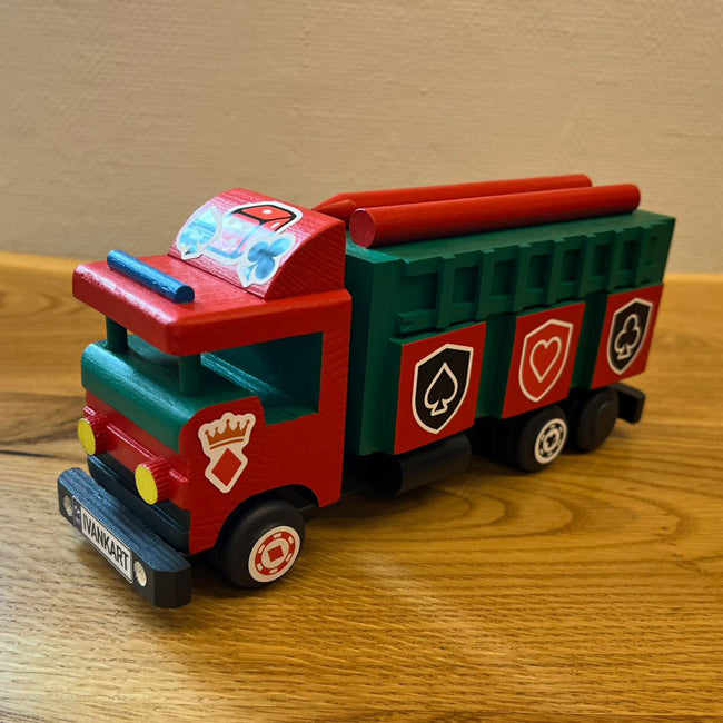 Handmade Wooden Fire Truck — Ivankart Card Edition (Limited colors)