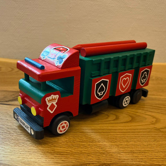 Handmade Wooden Fire Truck — Ivankart Card Edition (Limited colors)
