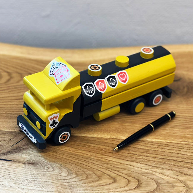 Handmade Wooden Tanker Truck — Ivankart Card Edition (Limited colors)