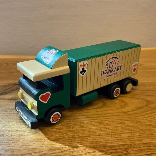 Handmade Wooden Container Truck — Ivankart Card Edition (Limited colors)