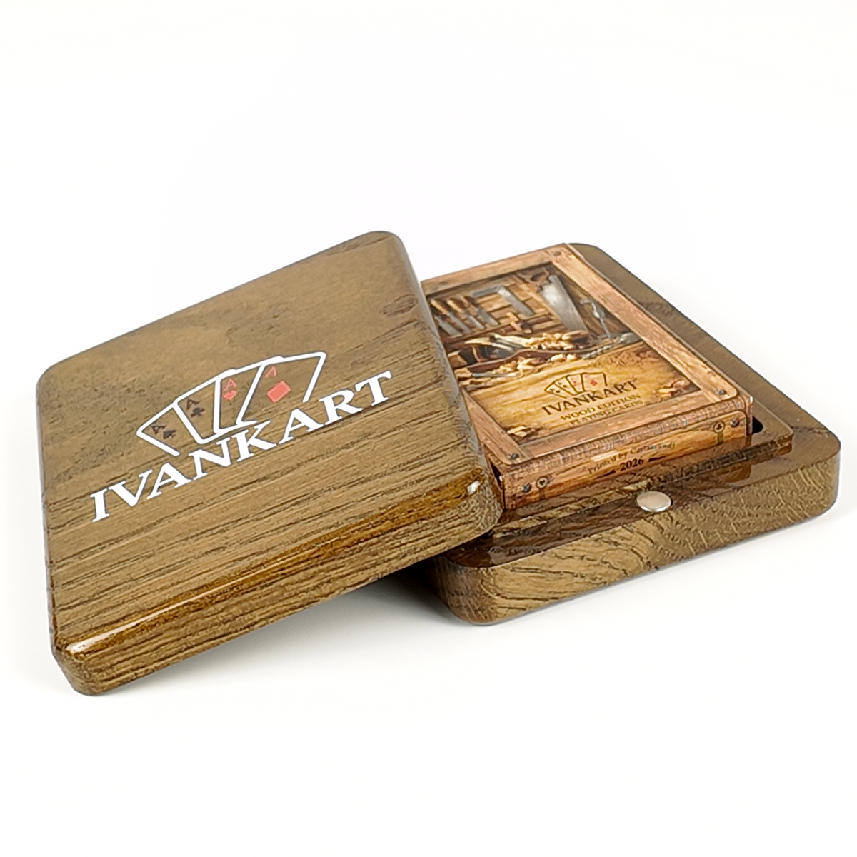 Carpenter Magnetic Lid Collector Set Case Walnut + Wood Deck by Ivankart