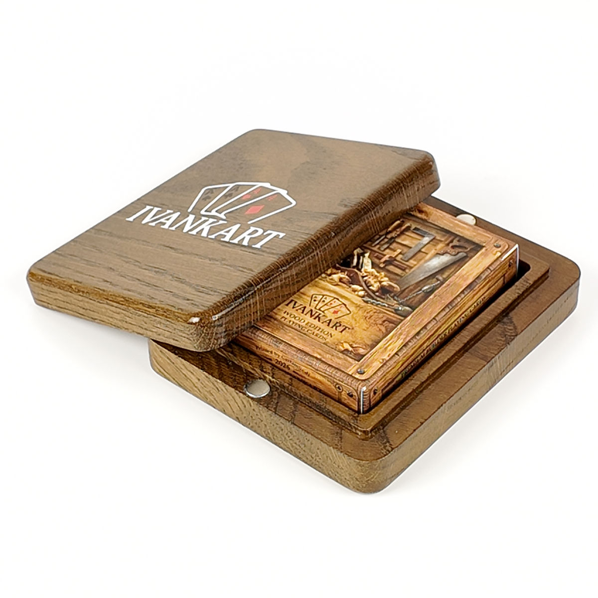 Carpenter Magnetic Lid Collector Set Case Walnut + Wood Deck by Ivankart