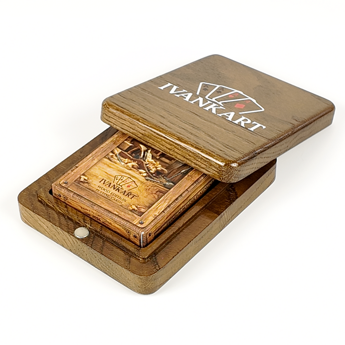 Carpenter Magnetic Lid Collector Set Case Walnut + Wood Deck by Ivankart