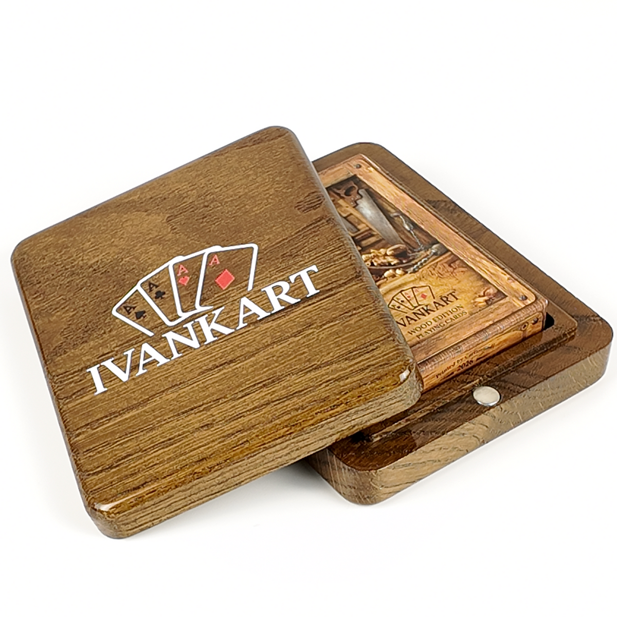 Carpenter Magnetic Lid Collector Set Case Walnut + Wood Deck by Ivankart