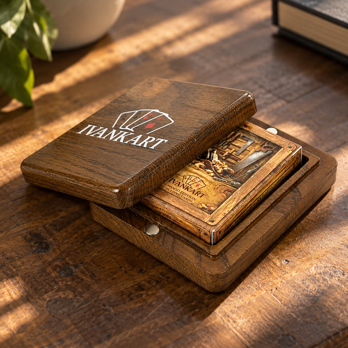 Carpenter Magnetic Lid Collector Set Case Walnut + Wood Deck by Ivankart