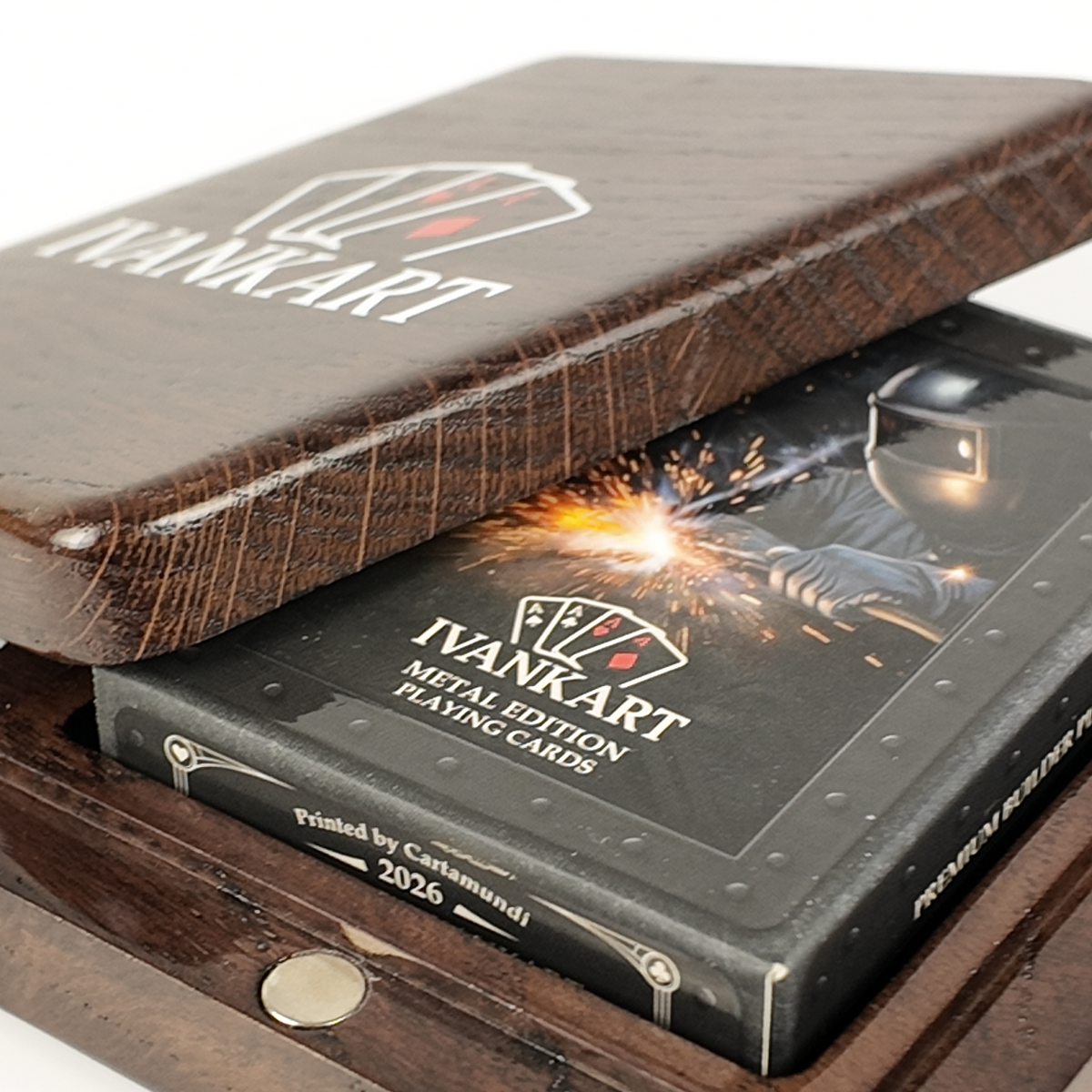 Carpenter Magnetic Lid Collector Set Case Wenge + Metal Deck by Ivankart