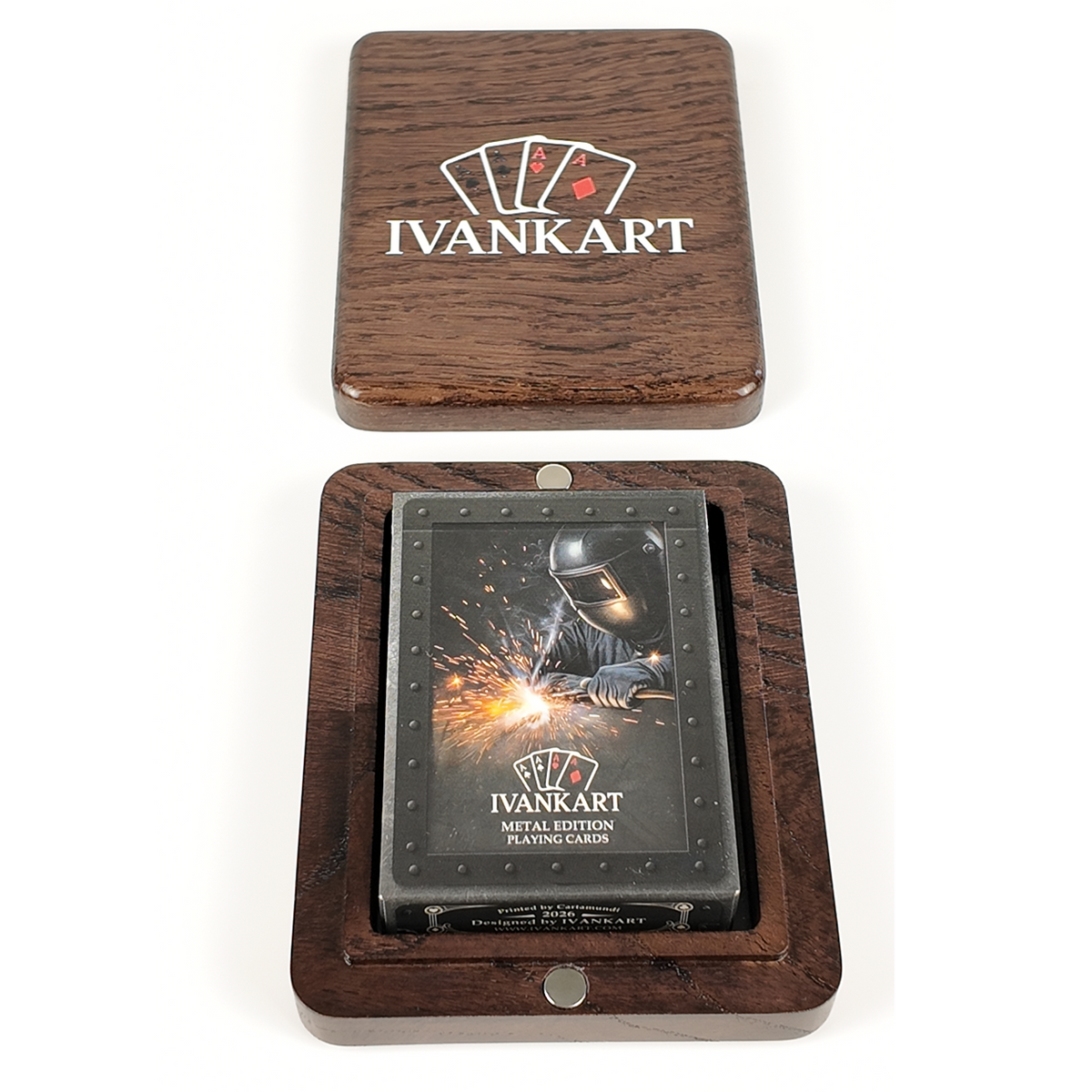 Carpenter Magnetic Lid Collector Set Case Wenge + Metal Deck by Ivankart