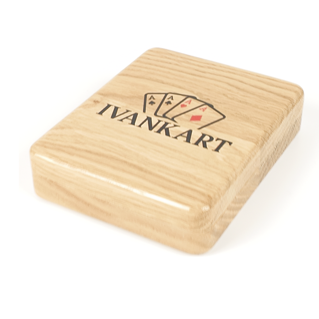Single Deck Magnetic Lid Nordic Oak Case for Playing Cards