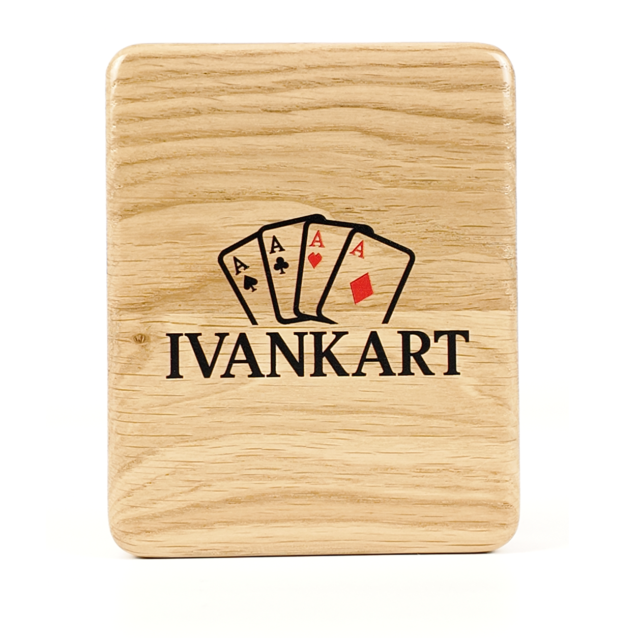Single Deck Magnetic Lid Nordic Oak Case for Playing Cards