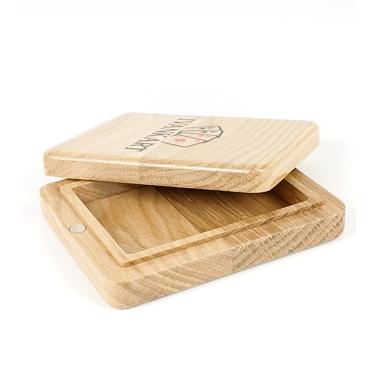 Single Deck Magnetic Lid Nordic Oak Case for Playing Cards