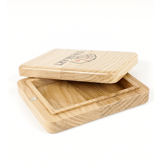 Single Deck Magnetic Lid Nordic Oak Case for Playing Cards