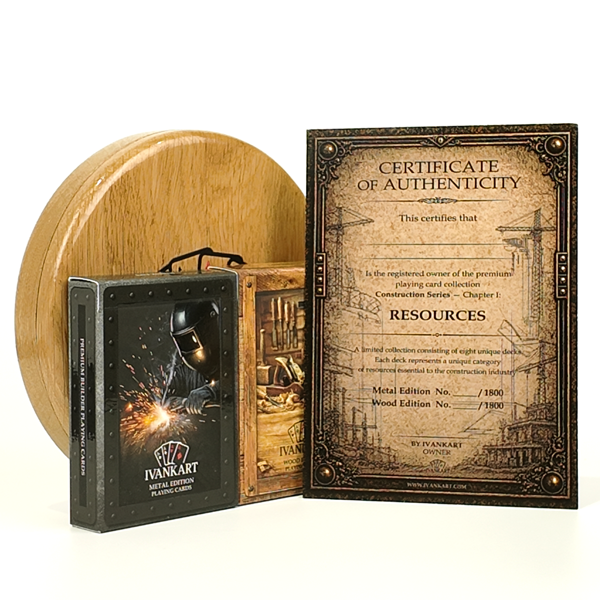 Set Oak Duo Case + 2 Decks naar Keuze