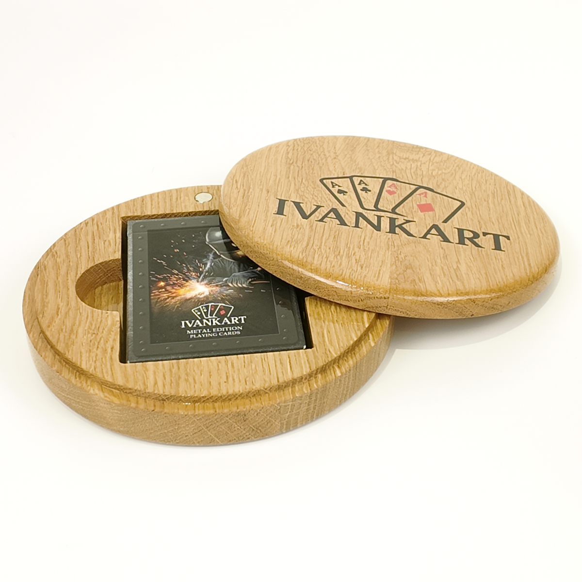Set Oak Duo Case + 2 Decks naar Keuze