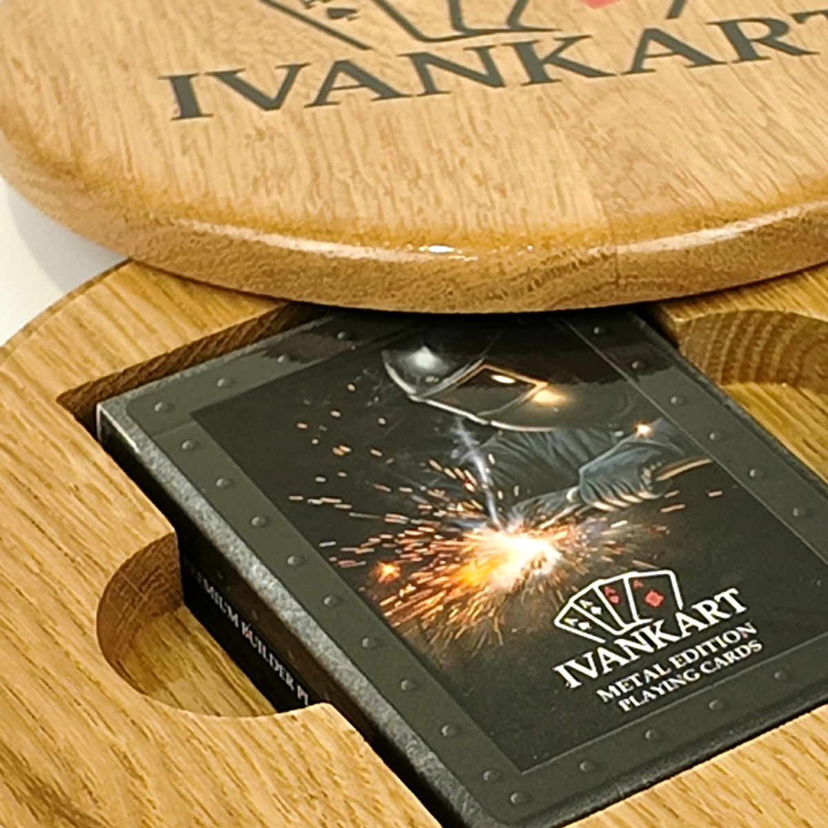 Set Oak Duo Case + 2 Decks naar Keuze