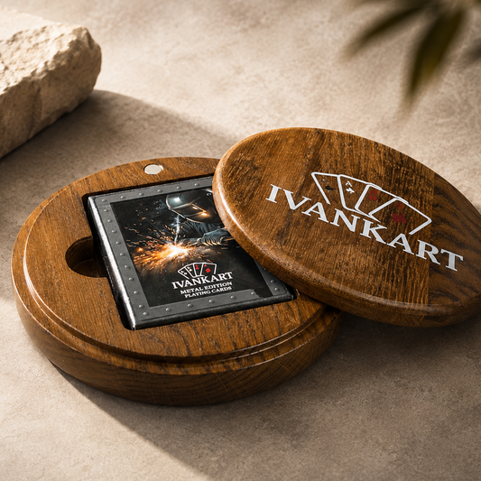 Surveyor Round Collector Set Case Walnut + Metal Deck by Ivankart