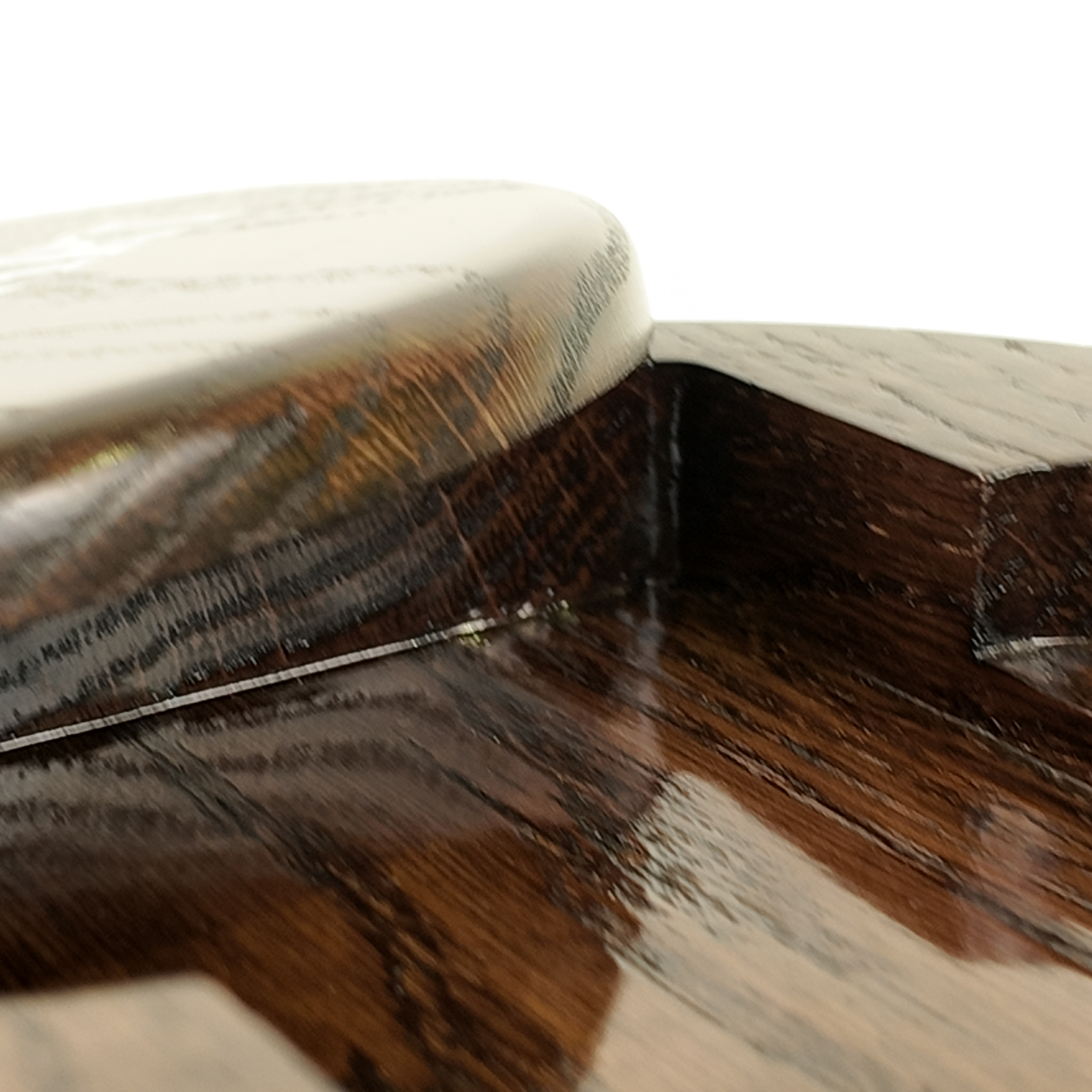 Single Deck Oak Round Case Wenge for Playing Cards