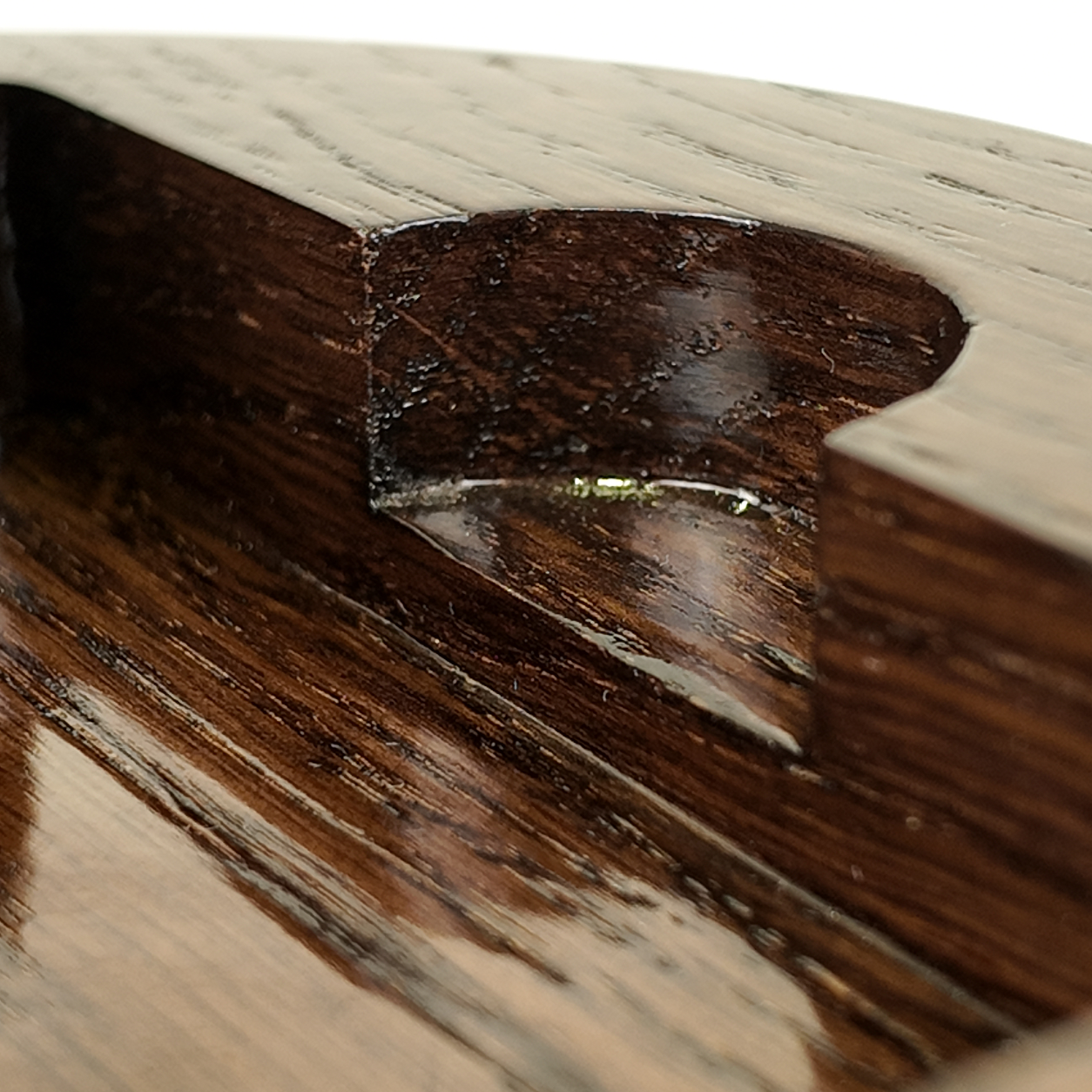 Single Deck Oak Round Case Wenge for Playing Cards