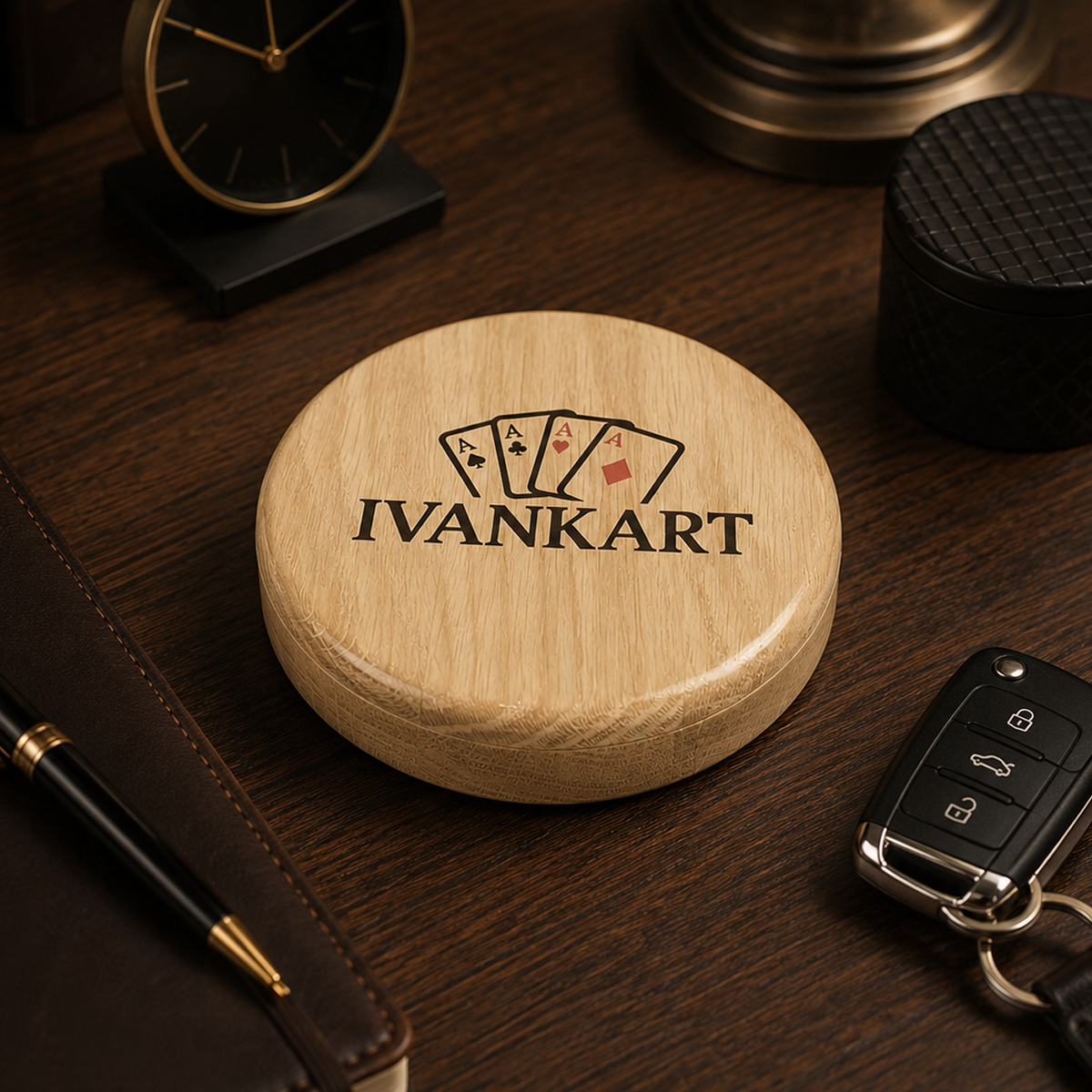 Set Oak Round Case Nordic Surveyor + Metal Deck by Ivankart