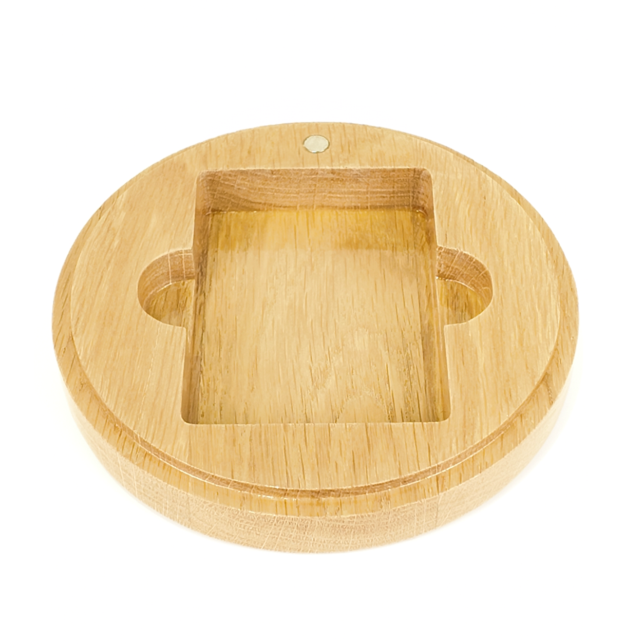 Single Deck Oak Round Case Nordic for Playing Cards