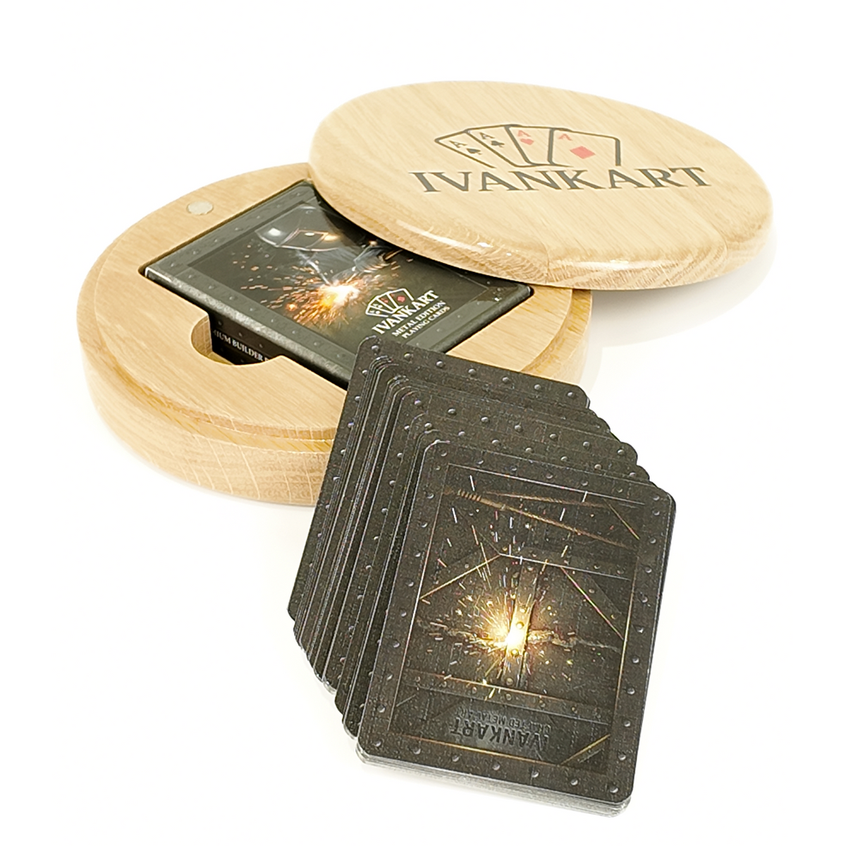 Set Oak Round Case Nordic Surveyor + Metal Deck by Ivankart