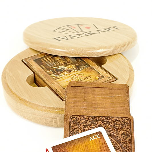 Set Oak Round Case Nordic Surveyor + Wood Deck by Ivankart