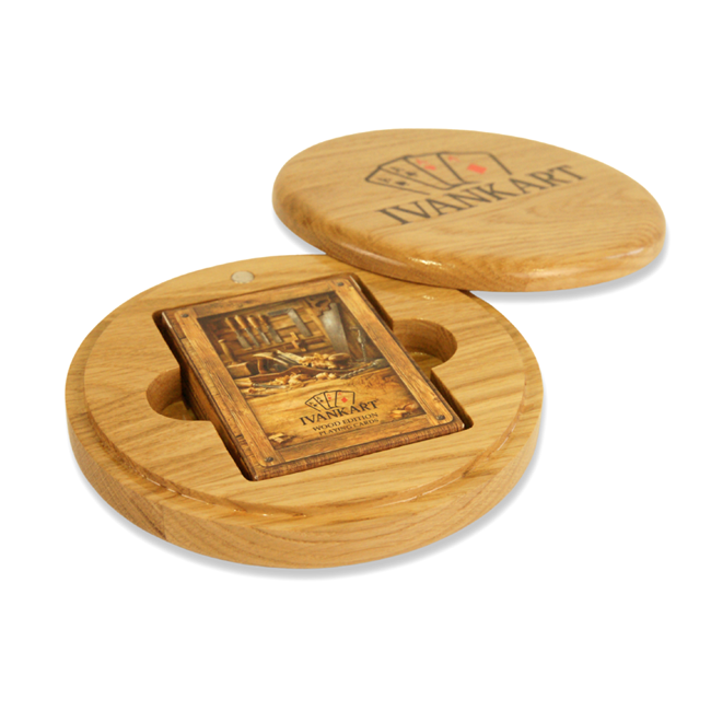Set Oak Round Case + Wood Deck by Ivankart