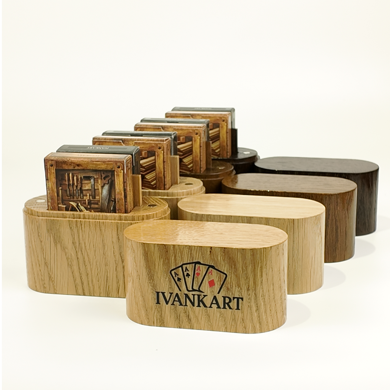 Set Oak Duo Case + 2 Decks Ihrer Wahl