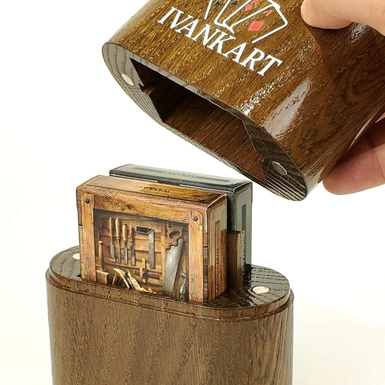 Set Oak Duo Case + 2 Decks Ihrer Wahl