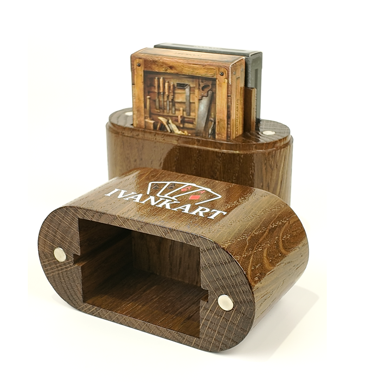 Set Oak Duo Case + 2 Decks Ihrer Wahl