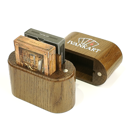 Inspector Duo Deck Collector Set Walnut + 2 Decks by Ivankart