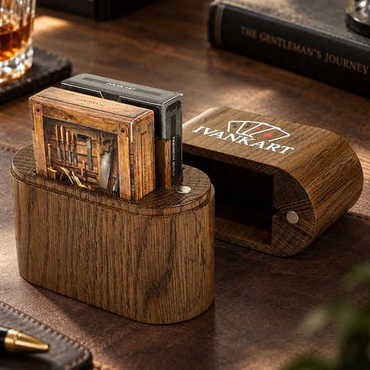 Inspector Duo Deck Collector Set Walnut + 2 Decks by Ivankart