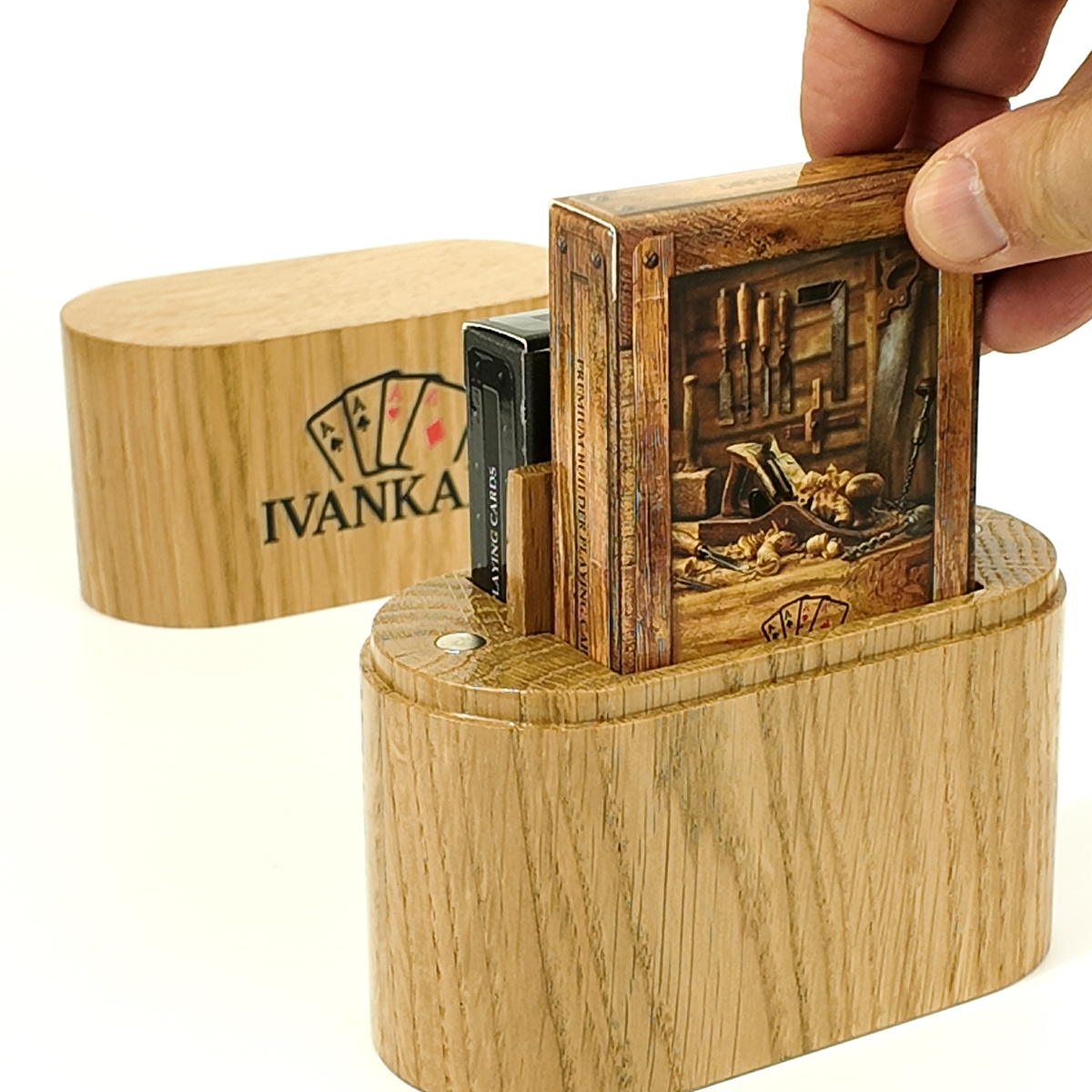 Set Oak Duo Case + 2 Decks Ihrer Wahl