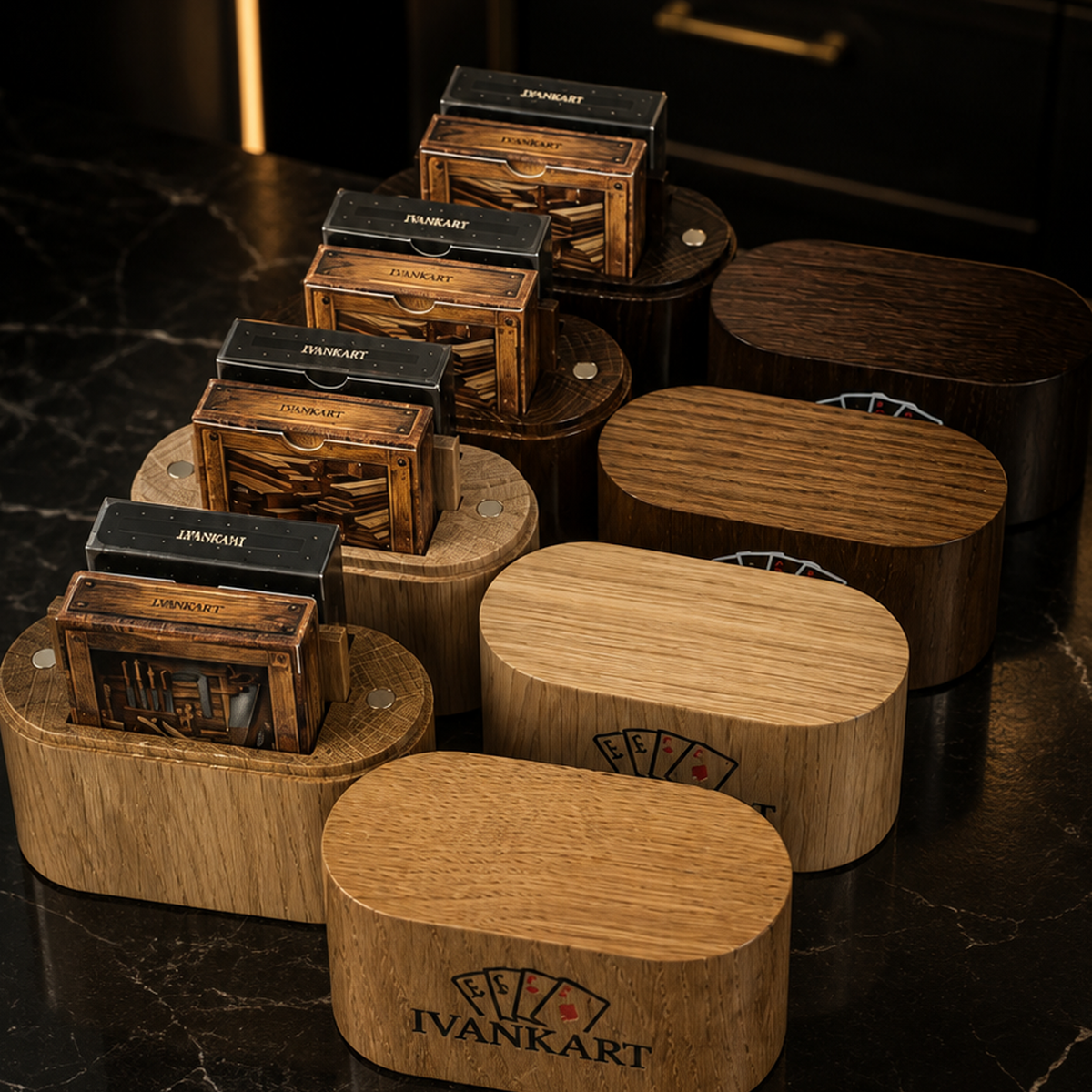 Set Oak Duo Case + 2 Decks Ihrer Wahl