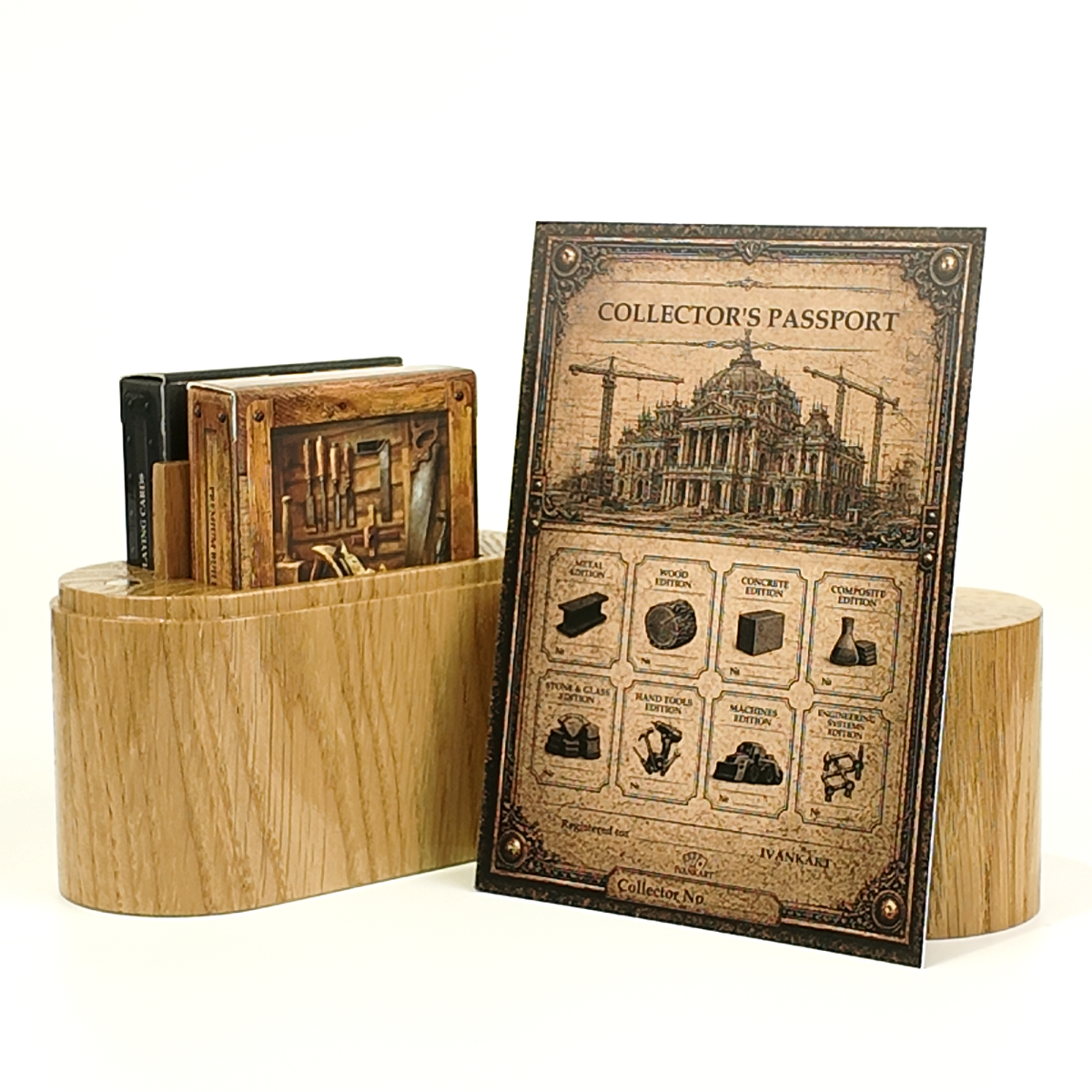Set Oak Duo Case + 2 Decks Ihrer Wahl