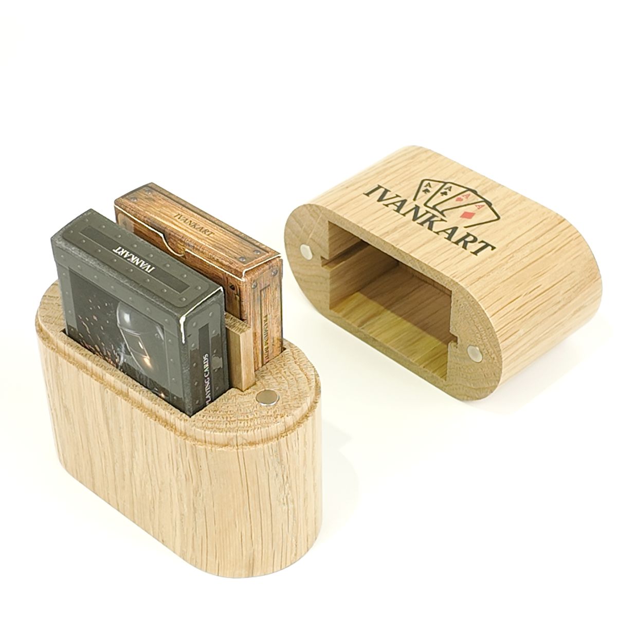 Set Oak Duo Case + 2 Decks Ihrer Wahl