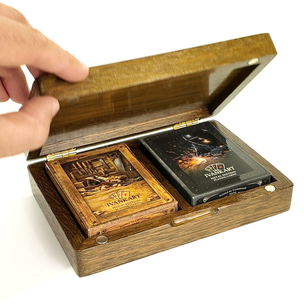 Architect Duo Book-Style Collector Set Walnut + 2 Decks by Ivankart