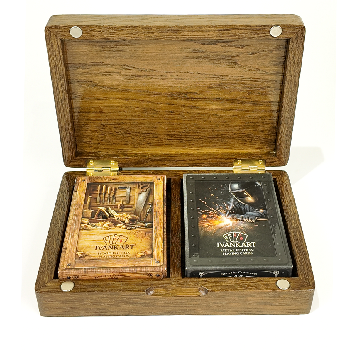 Architect Duo Book-Style Collector Set Walnut + 2 Decks by Ivankart