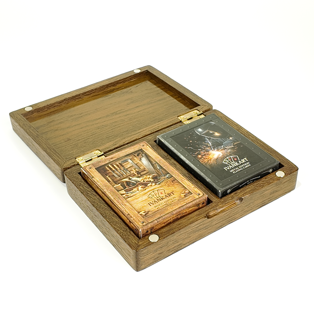 Architect Duo Book-Style Collector Set Walnut + 2 Decks by Ivankart