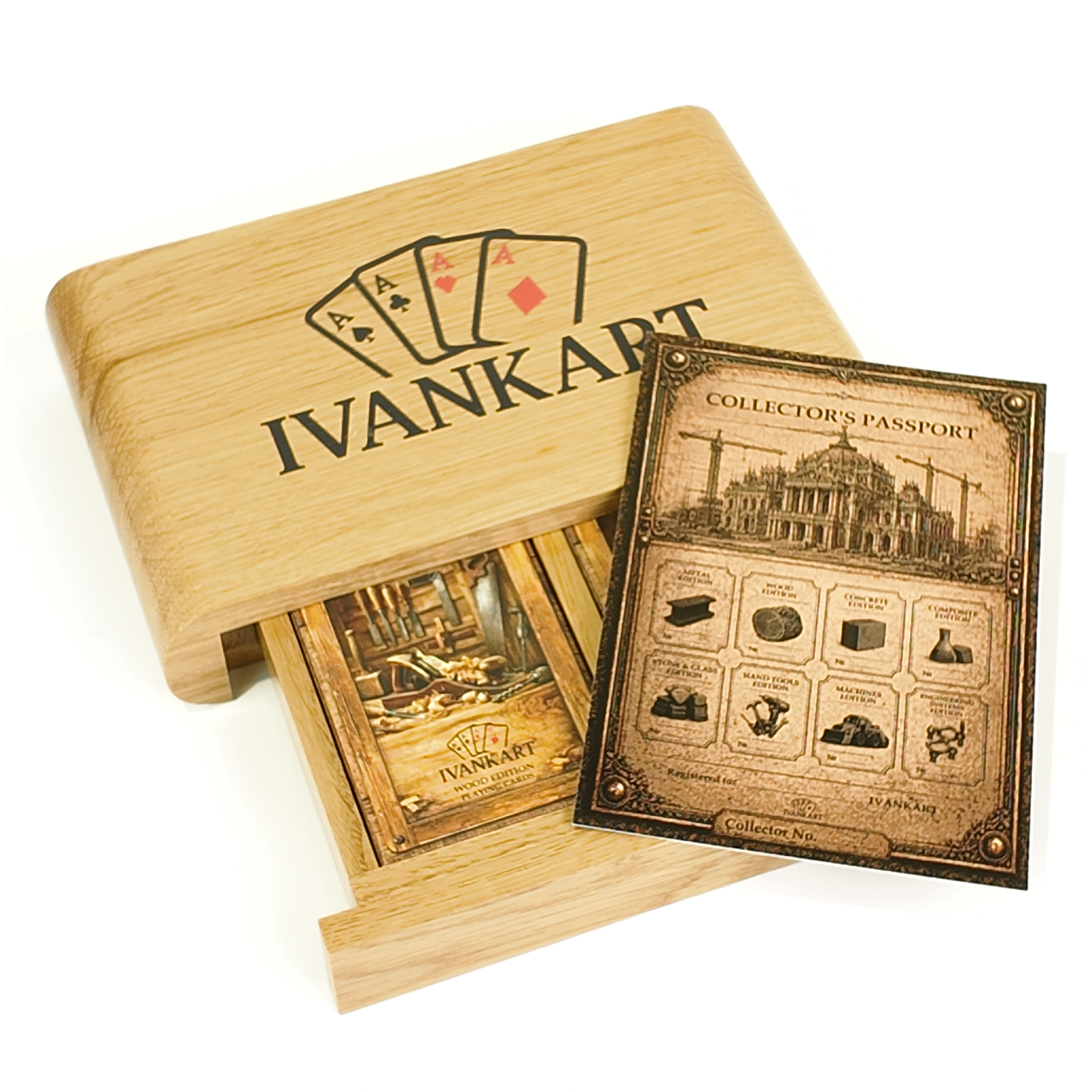 Set Oak Duo Case + 2 Decks Ihrer Wahl