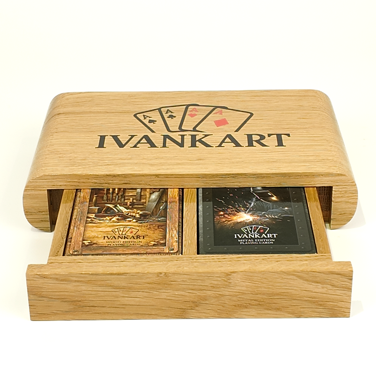 Set Oak Duo Case + 2 Decks Ihrer Wahl