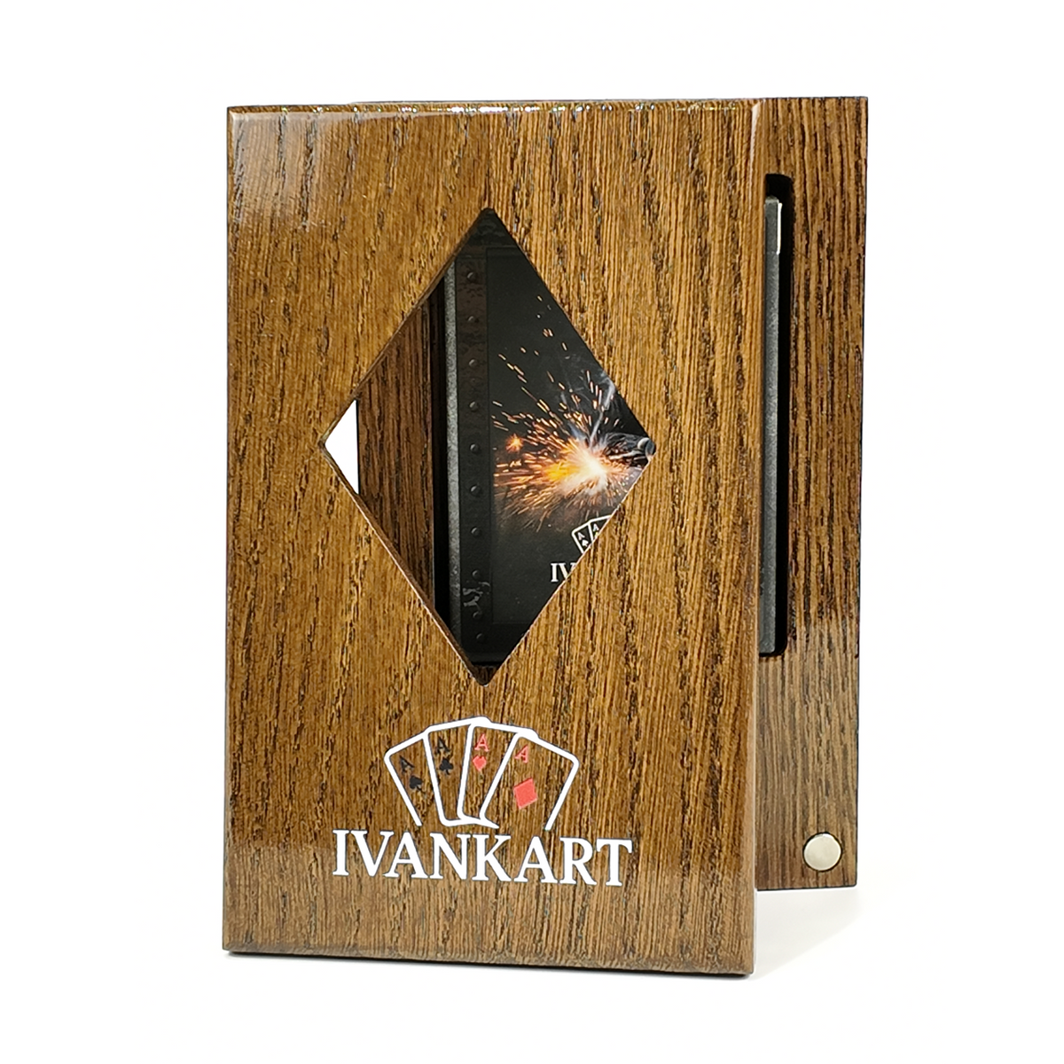 Eiken Displaydoos voor speelkaarten (één deck)